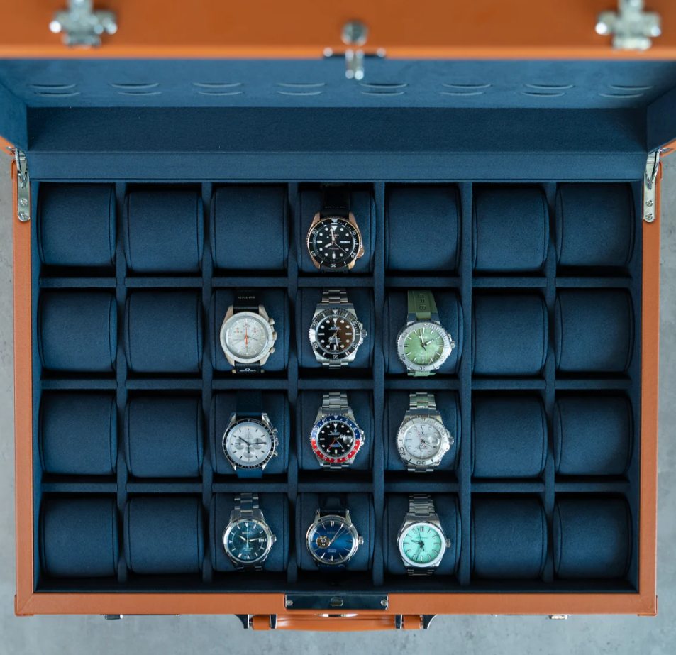 Leanschi Koffer 28 horloges - Bruin