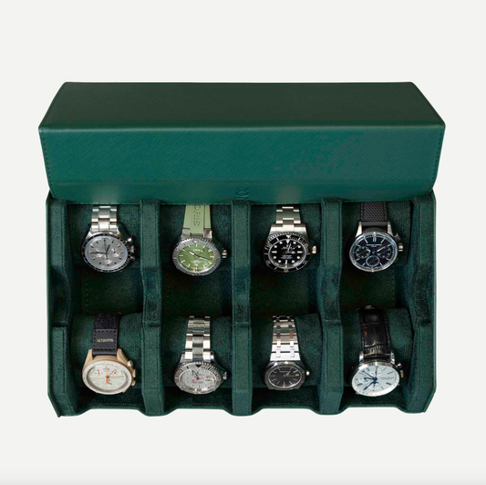 Hexagon groene horlogebox