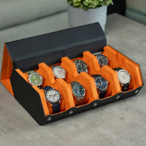 Hexagon zwart-groene horlogebox